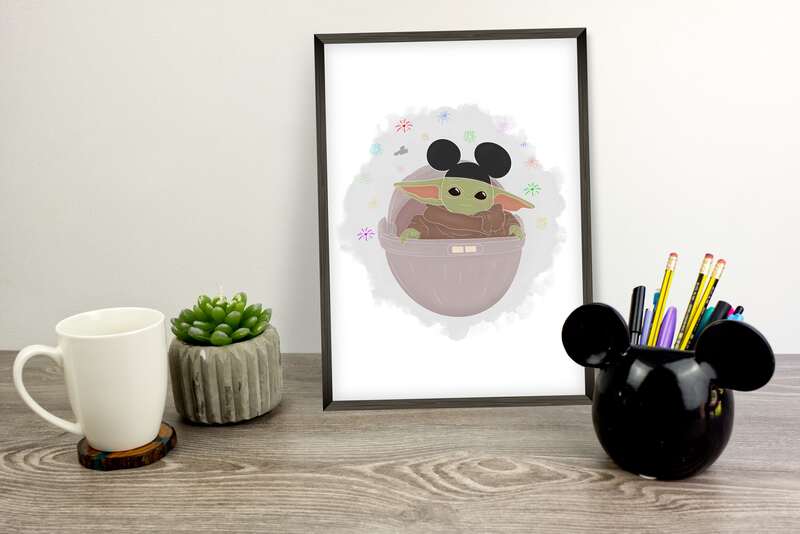 Captivating 'The Child' Art Print - A Must-Have for Star Wars Fans and Admirers of the Adorable! Shop now on Etsy