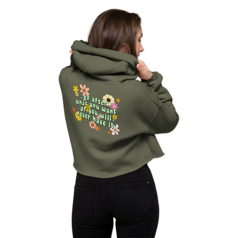 Empower Yourself with our Motivational Positivity 'Do What You Want to Do' Cropped Words on Back Hoodie - Embrace Your Individuality and Pursue Your Dreams. Available now on Etsy