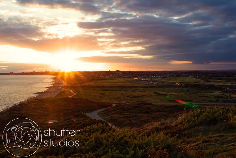 Hengistbury Head and rolling hills overlooking the beautiful beaches of Bournemouth, England - Local Bournemouth artist's seaside sunset photography capturing stunning natural beauty.