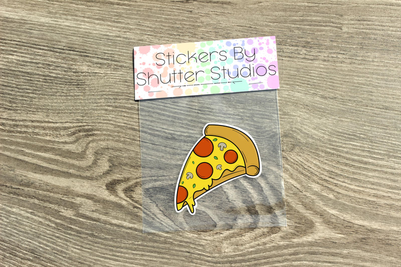 Cheesy and Delicious Pizza Slice Sticker - Perfect for Pizza Lovers and Adding Some Fun to Your Personal Items! Shop Now for Mouthwatering Pizza Slice Stickers on Etsy!