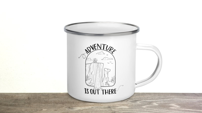 Adventure Awaits with our Wilderness Explorers Disney's Up Inspired Enamel Mug - Start Your Day with a Dash of Magic and Wanderlust. Available now on Etsy